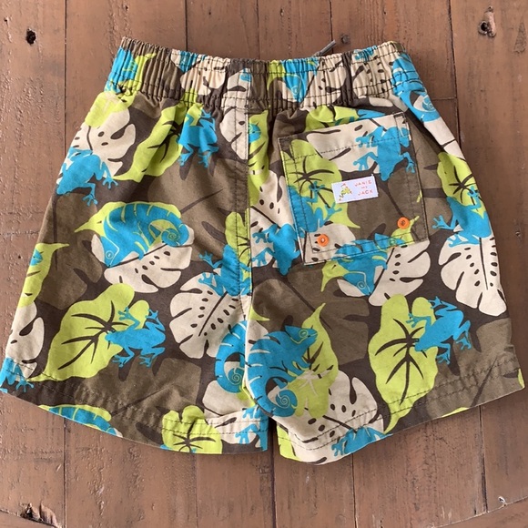 4/$20 Janie and jack frog palm leaf swim trunks - Picture 3 of 5